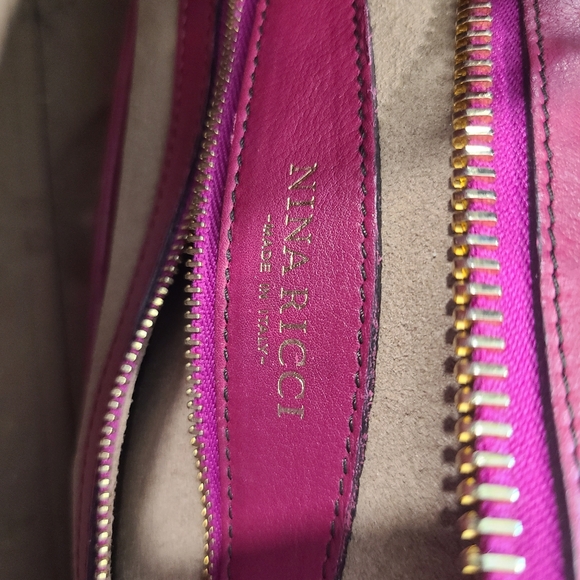 Gorgeous Nina Ricci Gray and Pink Purse - Picture 9 of 14